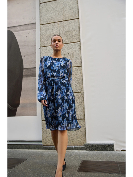 Moodo Sötétkék pliszírozott ruha Moodo