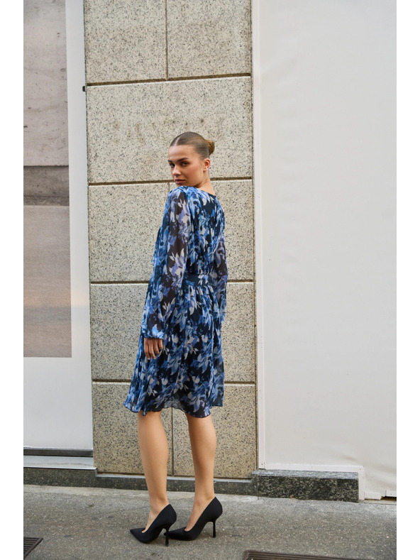 Moodo Sötétkék pliszírozott ruha Moodo