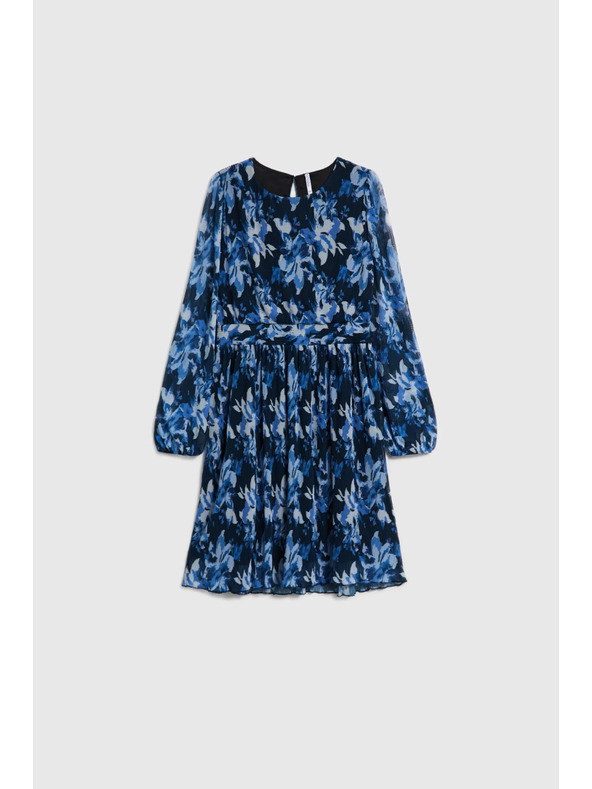 Moodo Sötétkék pliszírozott ruha Moodo