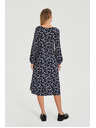 Moodo Sötétkék midi virágos ruha Moodo