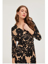Moodo Mintás fekete ruha Moodo