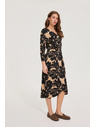 Moodo Mintás fekete ruha Moodo
