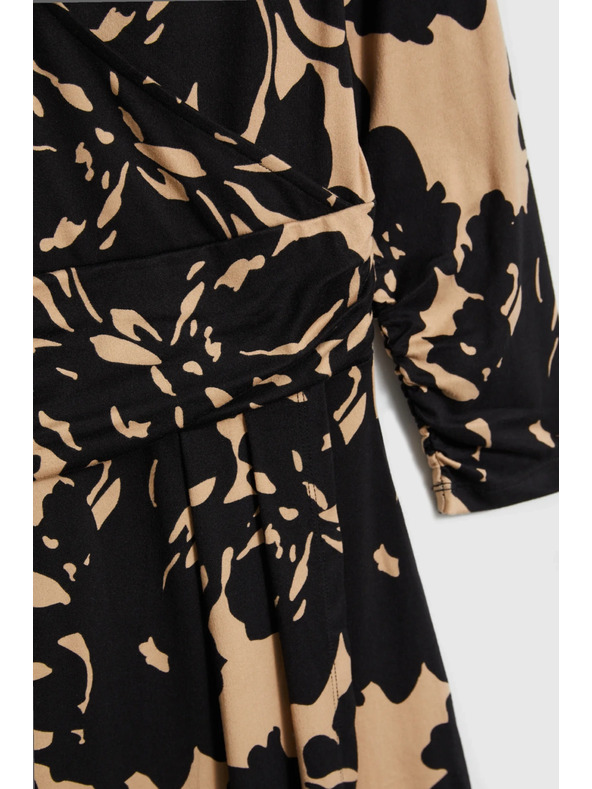 Moodo Mintás fekete ruha Moodo