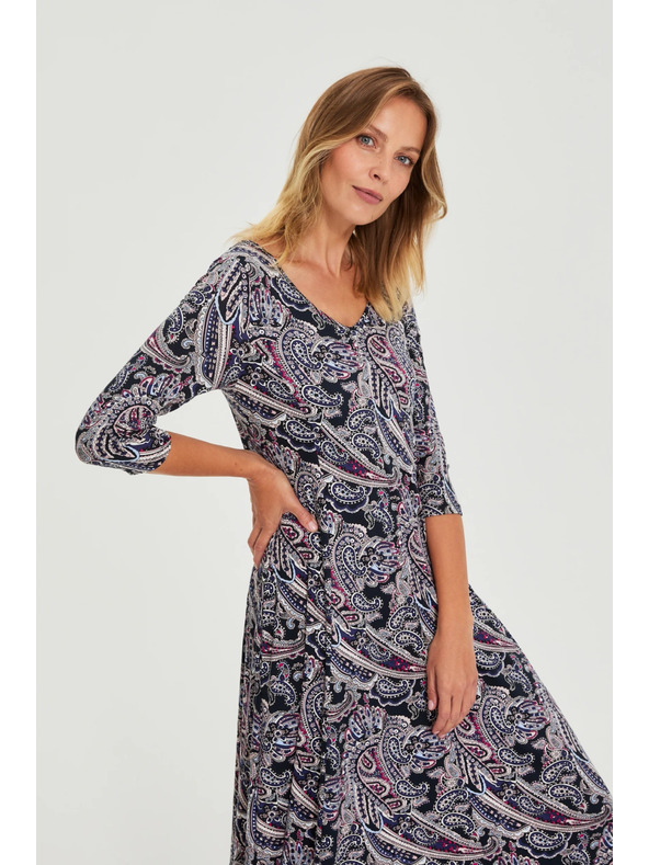 Moodo Sötétkék paisley mintás ruha Moodo