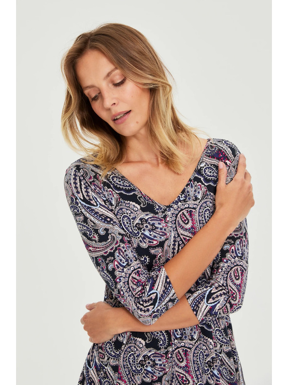 Moodo Sötétkék paisley mintás ruha Moodo