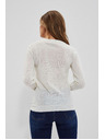 Moodo Gyöngyház színű pulóver áttört díszítéssel Moodo