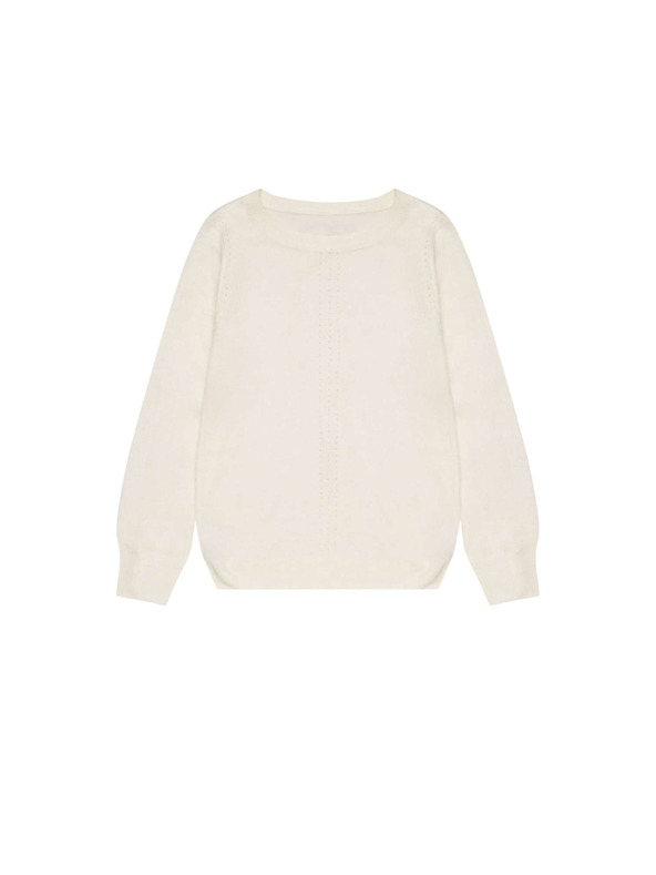 Moodo Gyöngyház színű pulóver áttört díszítéssel Moodo