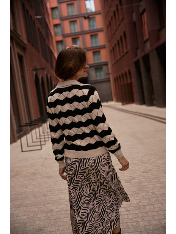 Moodo Bézs nyakú pulóver Moodo