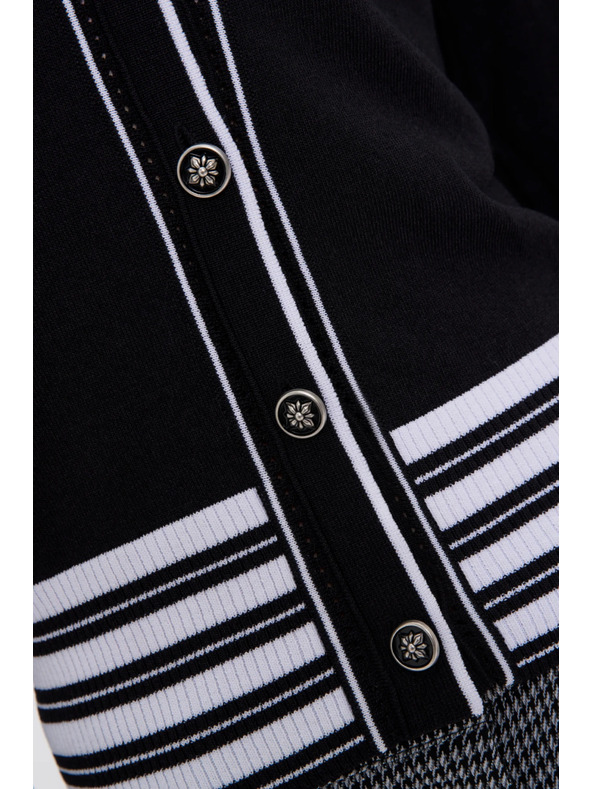 Moodo Fekete pulóver díszgombokkal Moodo