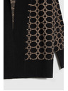 Moodo Fekete kardigán geometriai mintával Moodo