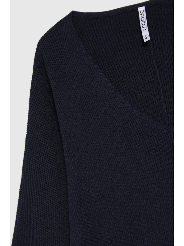 Moodo Sötétkék 3/4-es ujjú pulóver Moodo