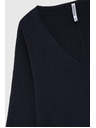 Moodo Sötétkék 3/4-es ujjú pulóver Moodo