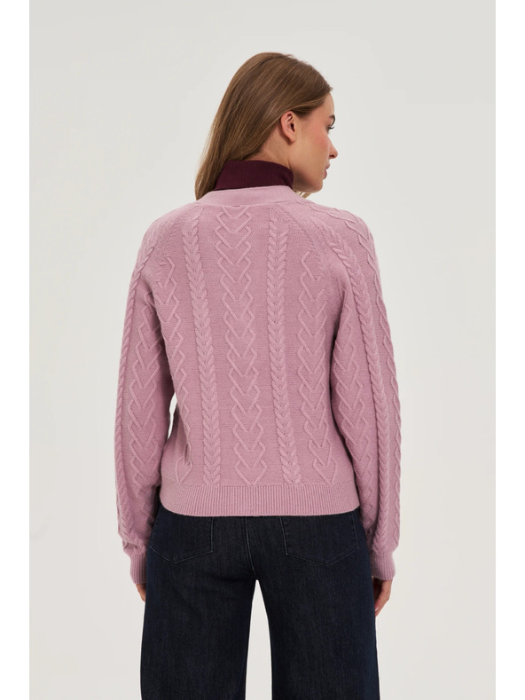 Moodo Rózsaszín kardigán Moodo