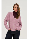 Moodo Rózsaszín kardigán Moodo