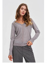 Moodo Szürke metál szálas pulóver Moodo