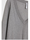Moodo Szürke metál szálas pulóver Moodo