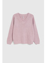 Moodo Azúrkék rózsaszín pulóver Moodo