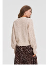 Moodo Bézs díszített kötött kardigán Moodo