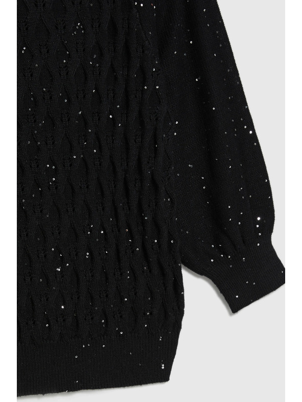 Moodo Flitteres pulóver fekete Moodo