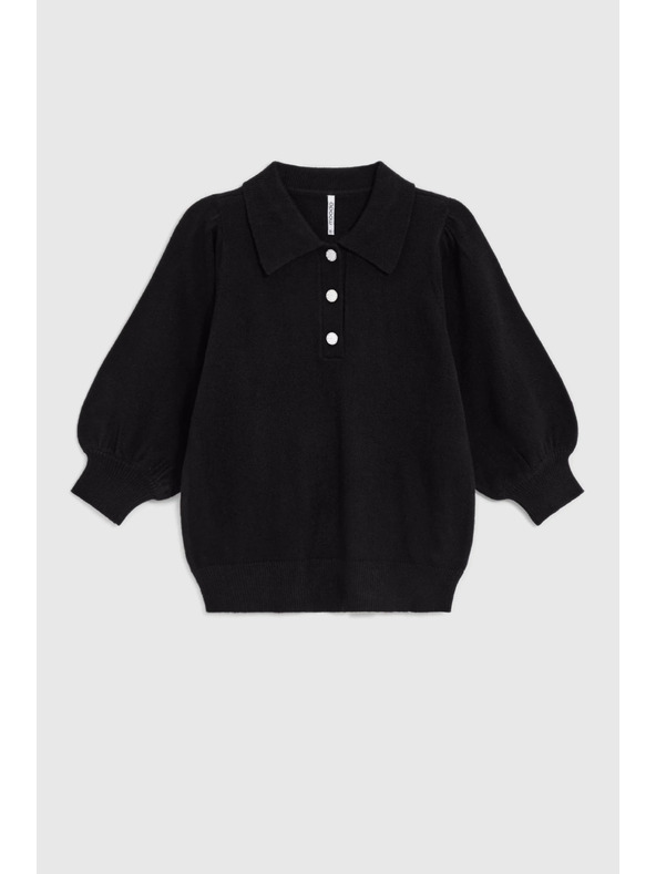 Moodo Galléros pulóver fekete Moodo