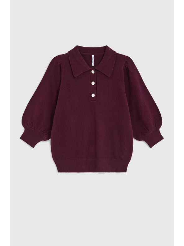 Moodo Galléros pulóver bordó Moodo
