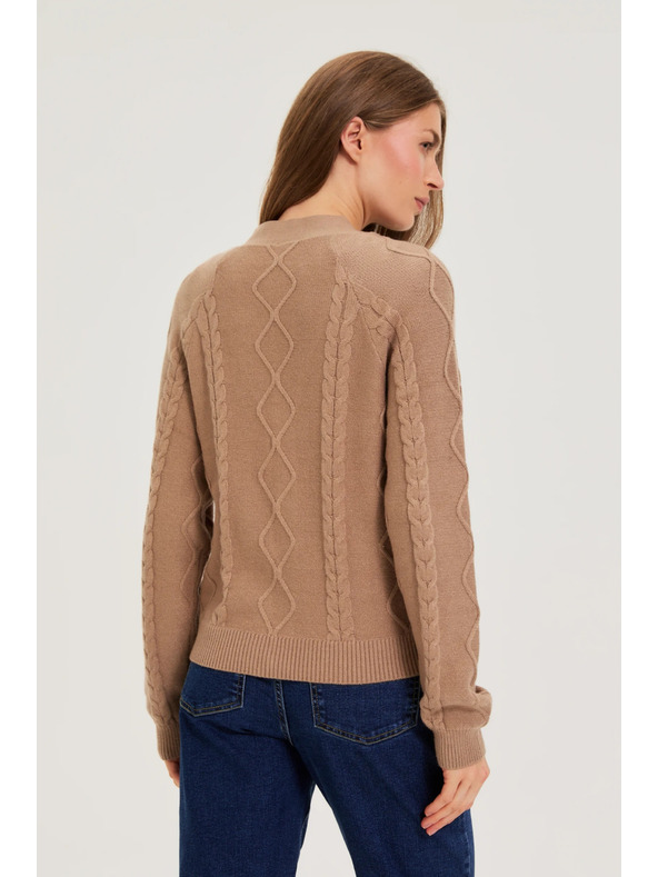 Moodo Kötött bézs kardigán Moodo