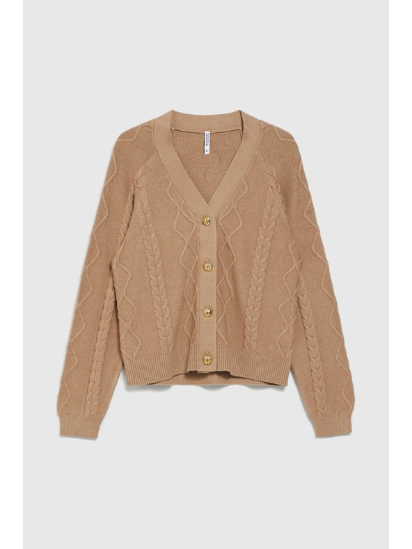 Moodo Kötött bézs kardigán Moodo