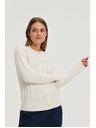 Moodo Díszített kötött pulóver ecru Moodo
