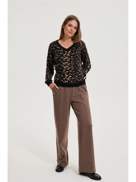 Moodo Egyszerű szabású pulóver fekete Moodo