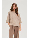 Moodo Rövid ujjú pulóver bézs Moodo