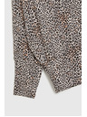 Moodo Leopárd mintás pulóver bézs Moodo