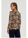 Moodo Bézs növényi mintás pulóver Moodo
