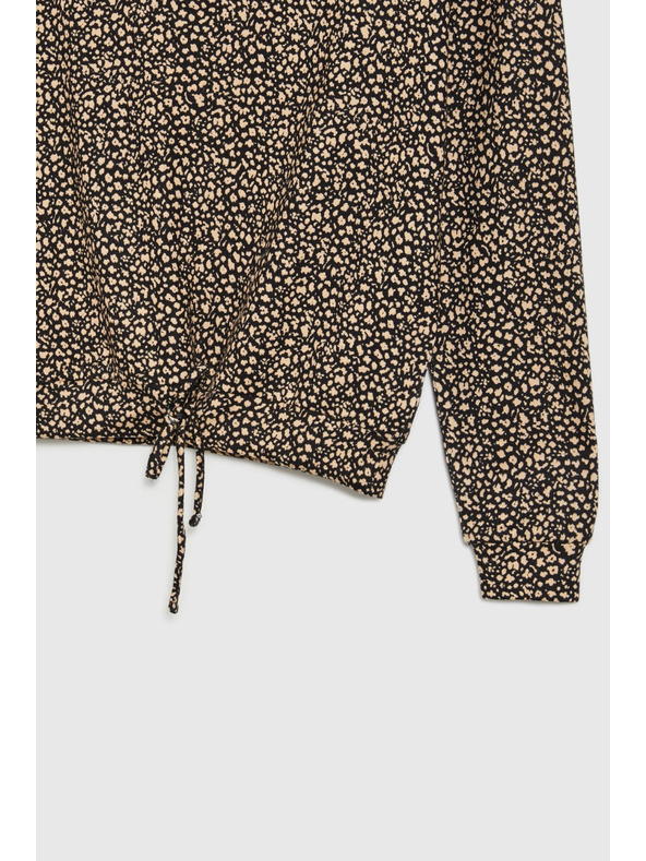 Moodo Finom mintás pulóver bézs Moodo