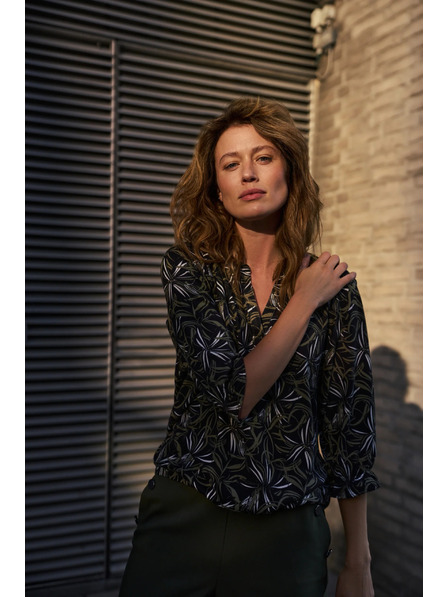 Moodo Mintás pulóver fekete Moodo