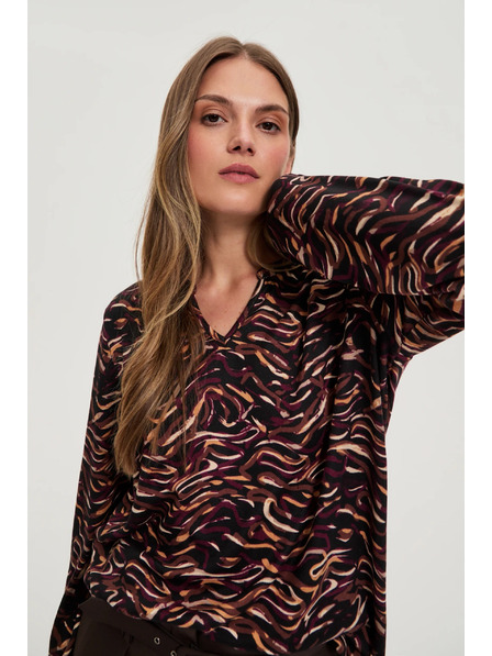 Moodo Hosszú ujjú pulóver fekete Moodo