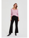 Moodo Csipke nyakú pulóver rózsaszín Moodo