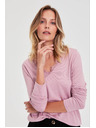 Moodo Csipke nyakú pulóver rózsaszín Moodo