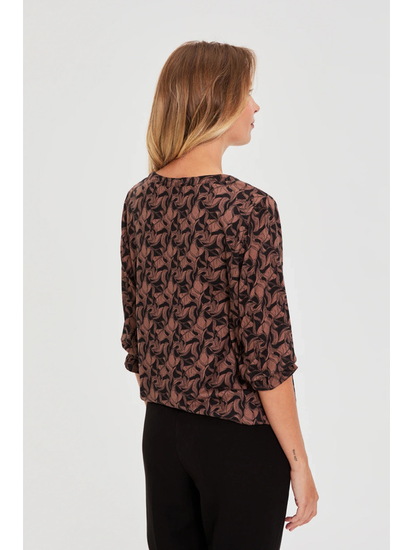 Moodo Barna rövid ujjú pulóver Moodo