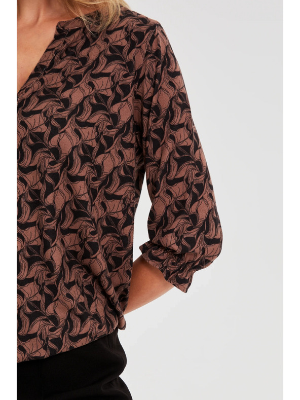 Moodo Barna rövid ujjú pulóver Moodo