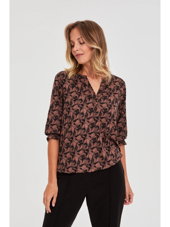 Moodo Barna rövid ujjú pulóver Moodo