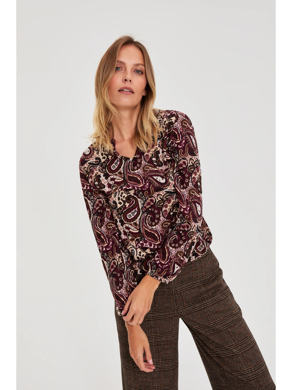 Moodo Mintás pulóver barna Moodo