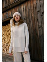 Moodo Bézs garbós pulóver Moodo