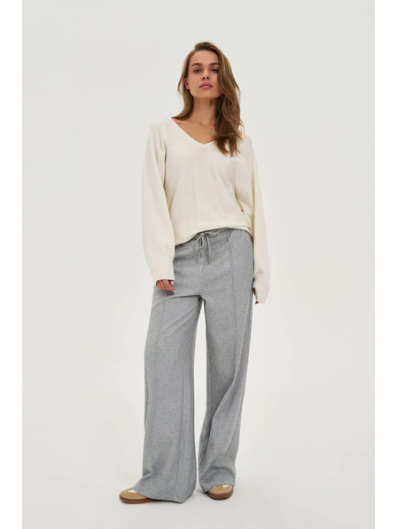 Moodo Ecru Moodo V-nyakú pulóver