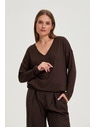 Moodo Barna Moodo V-nyakú pulóver