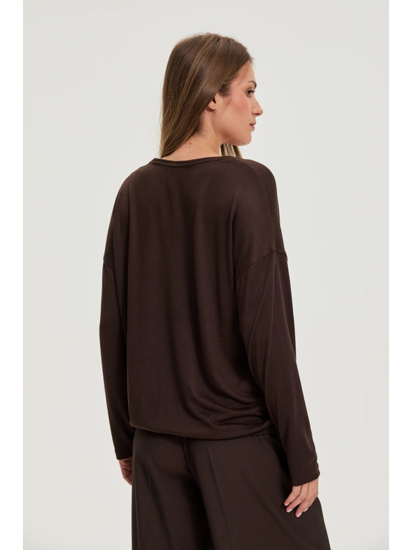 Moodo Barna Moodo V-nyakú pulóver