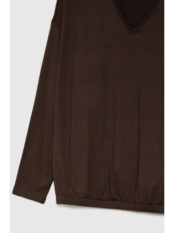 Moodo Barna Moodo V-nyakú pulóver