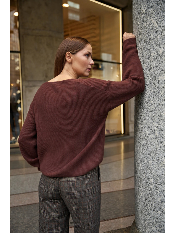 Moodo Barna Moodo egyszerű szabású pulóver