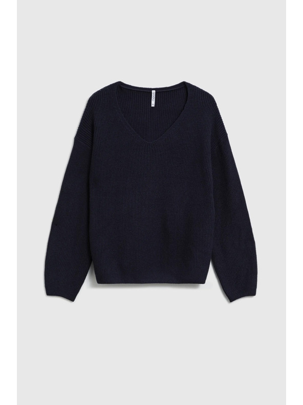 Moodo Sötétkék Moodo egyszerű szabású pulóver