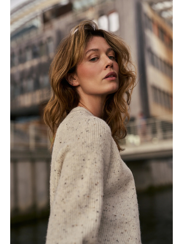 Moodo Ecru Moodo egyszerű szabású pulóver