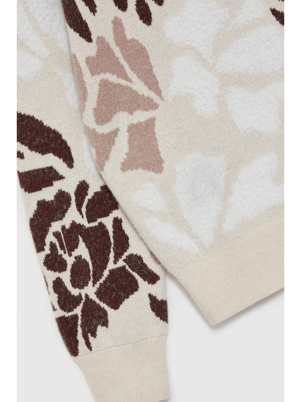 Moodo Mintás bézs Moodo pulóver